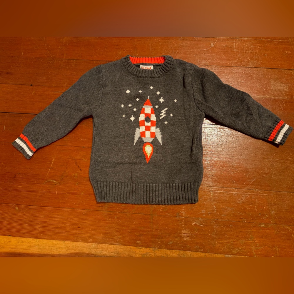 Cat and Jack rocket sweater boys 3T